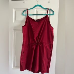 Lightweight red romper